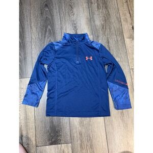 Under Armour AllSeasonGear Quarter Zip Pullover Blue Orange Size 4 Boys Athletic
